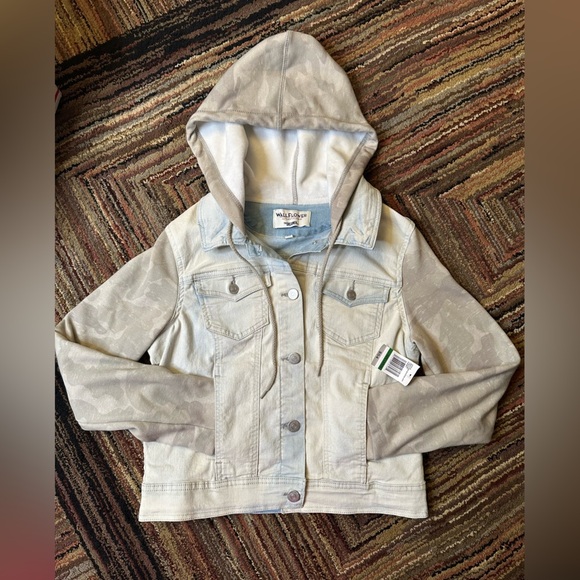 Wallflower Gray Hybrid Jean Jacket with Hood - Picture 3 of 5